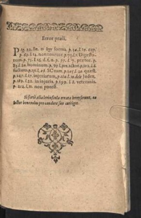 Error praeli.
