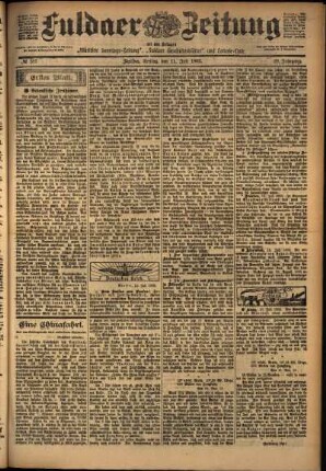 Erste Ausgabe vom Freitag, den 11. Juli 1902.