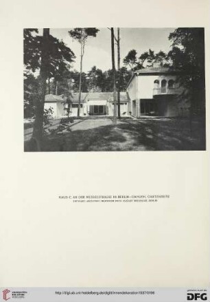 48: Zwei Stadt-Landhäuser im Grunewald : Architekt: Professor Fritz August Breuhaus