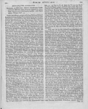 Rumpff, F. C.: De Charidemo, Orita. Giessen: Schröder 1815