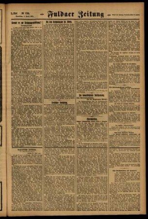 Zweite Ausgabe vom Samstag, den 04. Juni 1921.