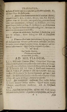 Ad Miltiadem; Ad Themistoclem; Ad Aristidem; Ad Pausaniam; Ad Cimonem; Ad Lysandrum; Ad Alcibiadem; Ad Thrasybulum; Ad Cononem; Ad Dionem; Ad Iphicratem.