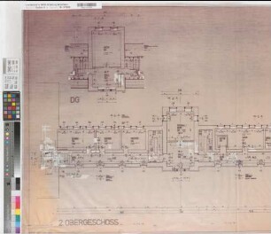 Arnsberg, Amtsgericht, Gerichtsgebäude, Altbau, Grundriss 2. Obergeschoss/ Dachgeschoss