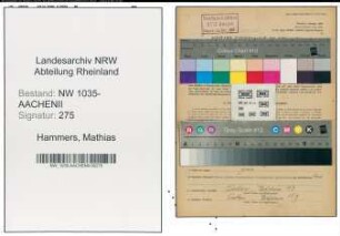 Entnazifizierung Mathias Hammers , geb. 28.12.1898 (Kaufmaennischer Angestellter)