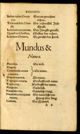 Mundus & Natura.