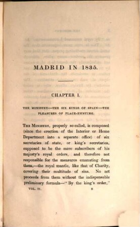 Madrid in 1835 : sketches of the metropolis of Spain and its inhabitants, and of society and manners in the peninsula, 2