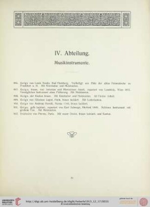 Musikinstrumente (Nr. 896-902)