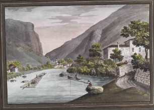 'Oliviero presso Bassano - F. Martens f(ecit)' Aquarell
