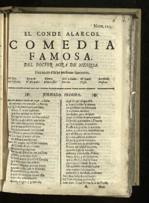 El Conde Alarcos : Comedia Famosa