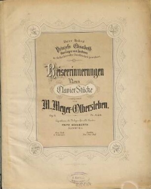 Reiseerinnerungen : neun Clavier-Stücke ; op. 6