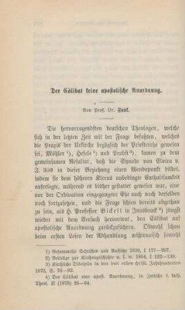 208-247 Der Cölibat keine apostolische Anordnung