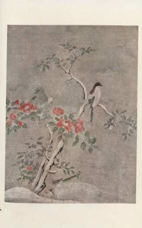 [LVII. Birds and wild camellia in snow by Ogawa Ritsuo ...]