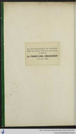 Spiegel mit Exlibris Nachlass Grieshaber.