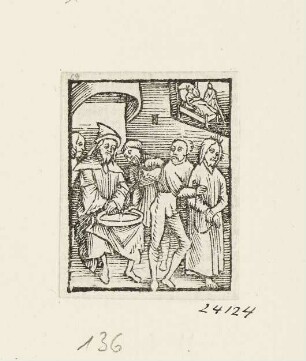 Pilatus wäscht seine Hände, Blatt 13 aus: "Daniel Agricola, Passio domini nostri Jesu Christi", Basel 1514/1515
