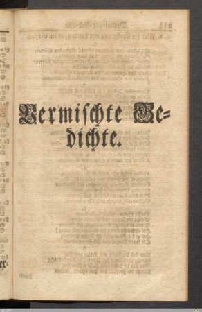 Vermischte Gedichte.