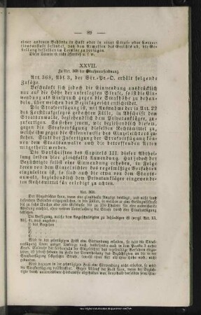 XXVII. Zu Art. 368 der Strafproceßordnung