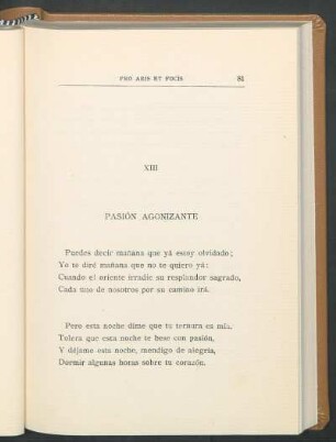XIII Pasión agonizante