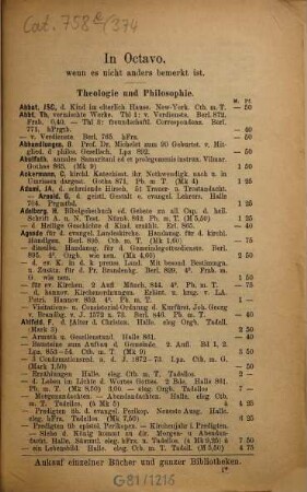 Bücher-Verzeichniss. 374. 1897