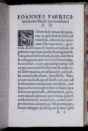 Ioannes Fabricius Iacobo Meysz uiro consulari S. D.