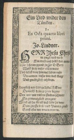 Ein Lied wider den Türcken.