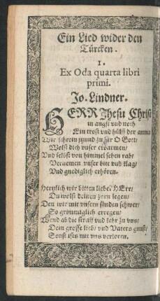 Ein Lied wider den Türcken.