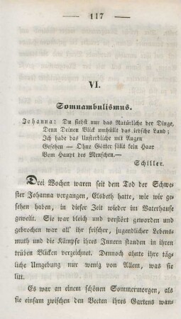 VI. Somnambulismus