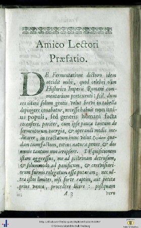 Amico Lectori Praefatio