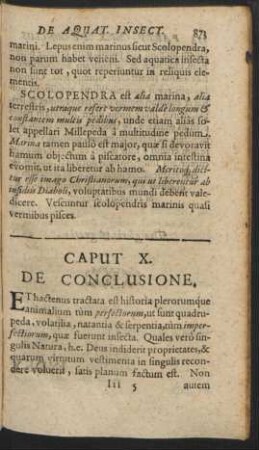 Caput X. De Conclusione.