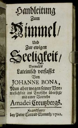 Handleitung Zum Himmel, Und Zur ewigen Seeligkeit