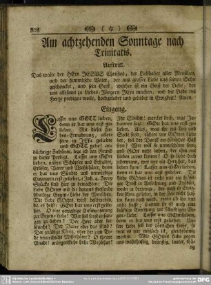 Am achtzehenden Sonntage nach Trinitatis