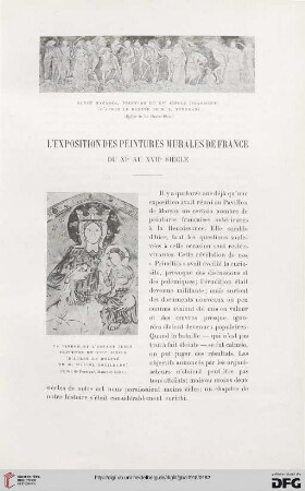 4. Pér. 14.1918: L' exposition des peintures murales de France du XIe au XVIIe siècle