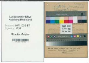 Entnazifizierung Gustav Stracke , geb. 04.09.1906 (Feuerwehrmann)