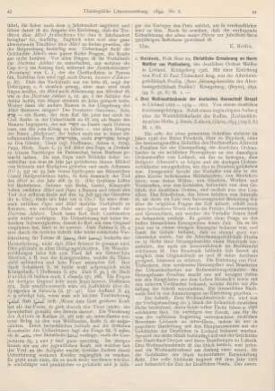 44-45 [Rezension] Drei Weihnachtsabende der deutschen Hansestadt Dorpat in Livland 1222-1524-1802