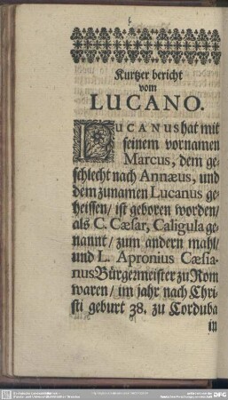 Kurtzer bericht vom Lucano