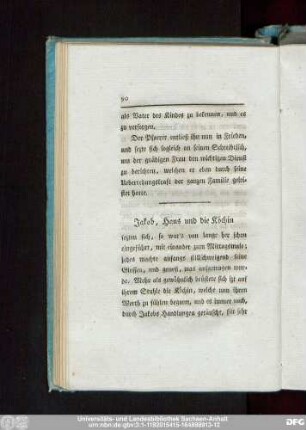 Jakob, Hans und die Köchin