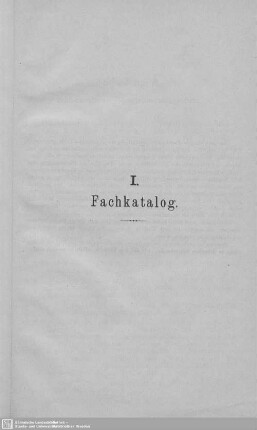 I. Fachkatalog