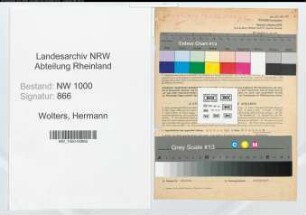 Entnazifizierung Hermann Wolters, geb. 21.12.1904 (Arbeiter)