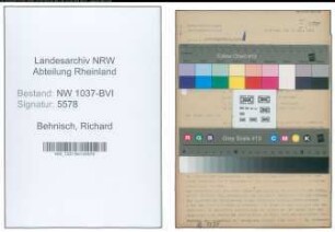 Entnazifizierung Richard Behnisch , geb. 22.08.1901 (Rektor)