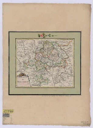 Karte von Hildburghausen, ca. 1:300 000, Kupferstich, 1759