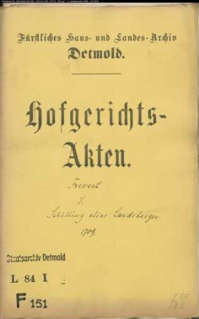 Frevert, Kord, Müller zu Wellentrup gegen Christoph Schilling alias Landsberger zu Brüntrup - Schuldforderung