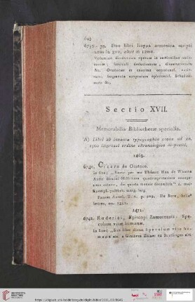 A) Libri ab inventa typographia usque ad an 1500 impressi ordine chronologico dispositi (Nr. 6740 - 6805)