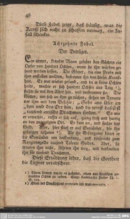 Achtzehnte Fabel. Der Betrüger