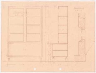 Bücherschrank: Detailansichten