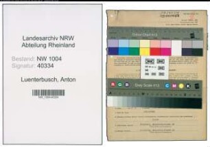 Entnazifizierung Anton Luenterbusch , geb. 04.12.1907 (Staedt.Angestellter)