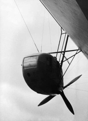 Motorgondel des Zeppelin-Luftschiffs, Friedrichshafen, Deutschland