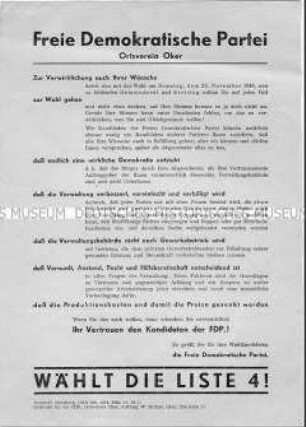 Wahlaufruf der FDP zu den Kommunalwahlen 1948
