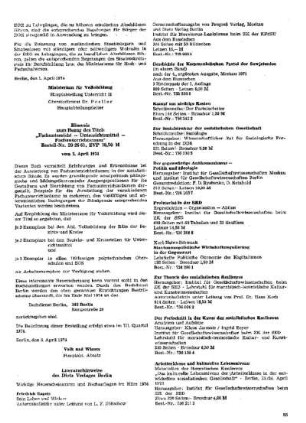 Literaturhinweise des volkseigenen Verlages Volk und Wissen