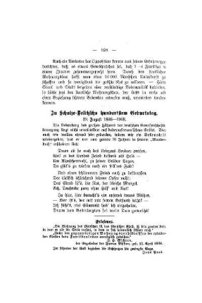 Zu Schulze-Delitzsches hundertstem Geburtstag