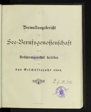 20.1907: Verwaltungsbericht : über d. Kalenderjahr ...