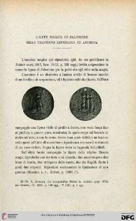 46.1918: L' arte magica di Salomone nella tradizione letteraria ed artistica